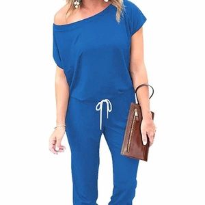 Women's Jumpsuit Romper Casual Summer Short Sleeve Off Shoulder
